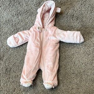 Carter's Pink Hooded Baby Footie